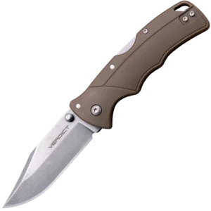 Cold Steel VERDICT / 3" CLIP POINT / 4116SS W/ STONEWASH FINISH / FDE GFN HANDLE / CLIP