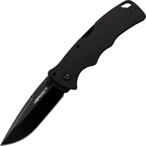 Cold Steel Verdict AUS10A Spear Point Black DLC Finish Black G-10 Handle