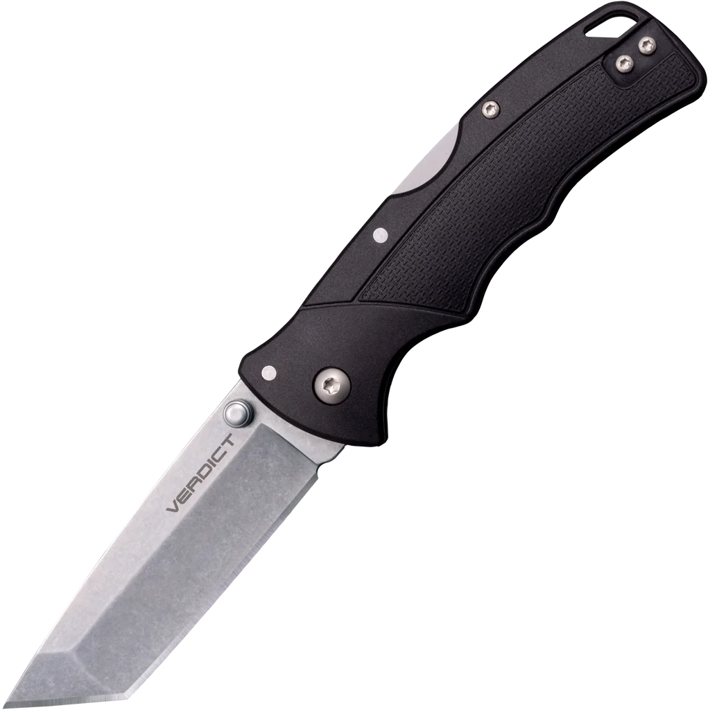 Cold Steel Verdict 4116SS Tanto Point Stonewash Finish Black GFN Handle